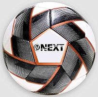 Мяч футбольный NEXT SC-1PVC300-BW2 ПВХ,1слой,5р.,камера рез.,машин.обр.,с иглой