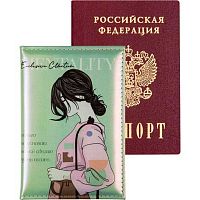 Обложка д/паспорта deVENTE "Mentality" 1030472 салат.,кож.зам.,поролон,10*14см,отд.д/виз.