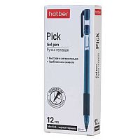Ручка гелевая ХАТ "Pick" 080025 чёрная,0,5мм,резин.грипп,к/к