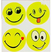 Набор наклеек светоотражающих deVENTE "Smile" 9083001 50*50мм,жёлтые,пластик.пакет,е/подвес