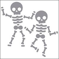 Набор наклеек светоотражающих deVENTE "Skeletons" 8004330 10*5,2см,д/декор.текстил.изд.,термо