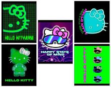 Тетрадь 48л. (клетка) CENTRUM "Hello Kitty неон" 74321 софт-тач,асс.
