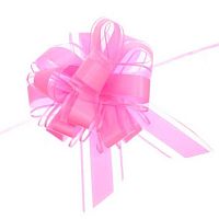 Бант д/оформления подарка "Чудо" 214-251 розовый,5см,d-15см