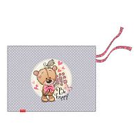 Подкладка настольная текстильная ЕК А3+ "Happy Bear" 54440