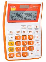 Калькулятор наст. 12разр. DELI E1122/OR (1189222) оранжевый 118*85мм